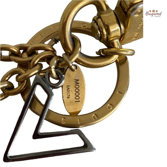 Authentic LOUIS VUITTON Goldtone Neo Tapage Key Holder And Bag Charm - EA0176 - Picture 8 of 14